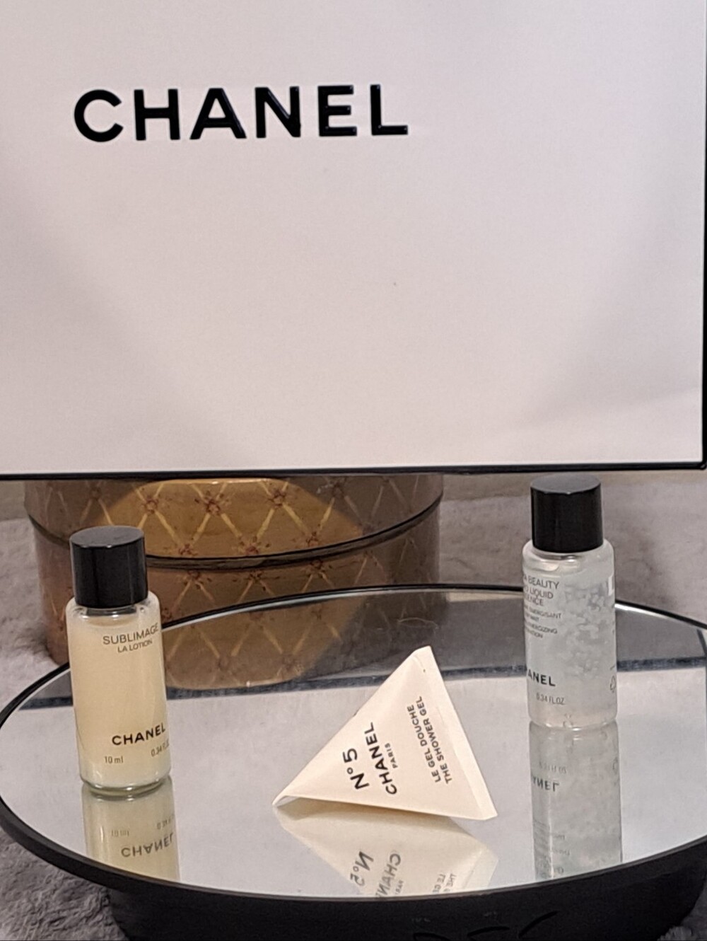 Chanel Chance 0.25 Fl Oz& Beauty Gift Set 10 Pc Bundle Pouch Headbands & More - Picture 14 of 15